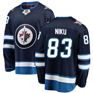 Breakaway Fanatics Branded Men's Sami Niku Winnipeg Jets Home Jersey - Blue