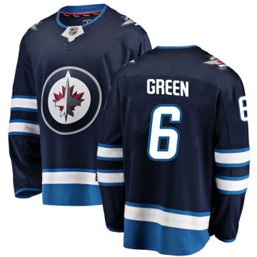 Breakaway Fanatics Branded Men's Ted Green Winnipeg Jets Home Jersey - Blue