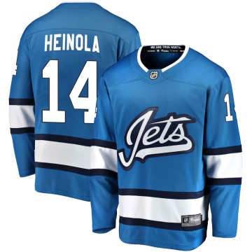Breakaway Fanatics Branded Men's Ville Heinola Winnipeg Jets Alternate Jersey - Blue