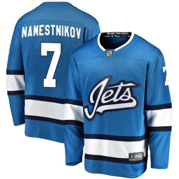 Breakaway Fanatics Branded Men's Vladislav Namestnikov Winnipeg Jets Alternate Jersey - Blue