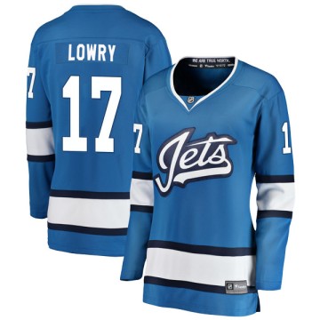 Breakaway Fanatics Branded Women's Adam Lowry Winnipeg Jets Alternate Jersey - Blue