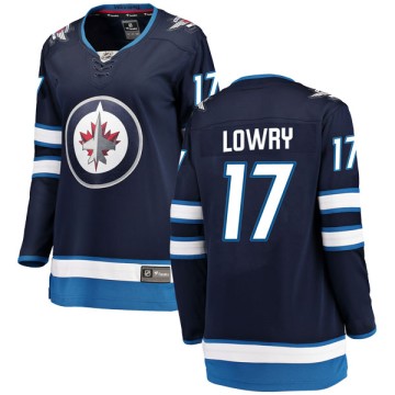 Breakaway Fanatics Branded Women's Adam Lowry Winnipeg Jets Home Jersey - Blue