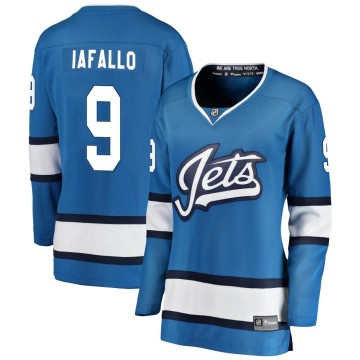 Breakaway Fanatics Branded Women's Alex Iafallo Winnipeg Jets Alternate Jersey - Blue
