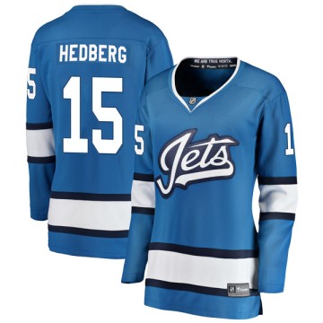 Breakaway Fanatics Branded Women's Anders Hedberg Winnipeg Jets Alternate Jersey - Blue