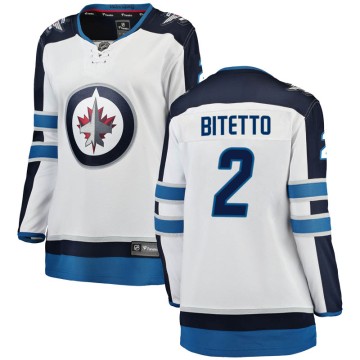 Breakaway Fanatics Branded Women's Anthony Bitetto Winnipeg Jets Away Jersey - White