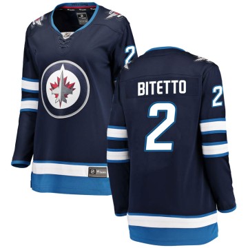 Breakaway Fanatics Branded Women's Anthony Bitetto Winnipeg Jets Home Jersey - Blue