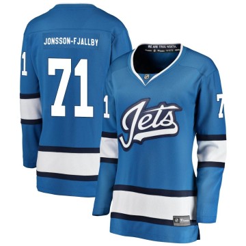 Breakaway Fanatics Branded Women's Axel Jonsson-Fjallby Winnipeg Jets Alternate Jersey - Blue