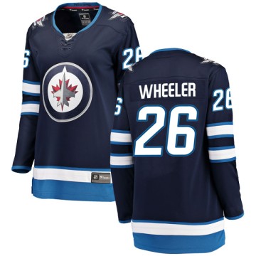 Breakaway Fanatics Branded Women's Blake Wheeler Winnipeg Jets Home Jersey - Blue