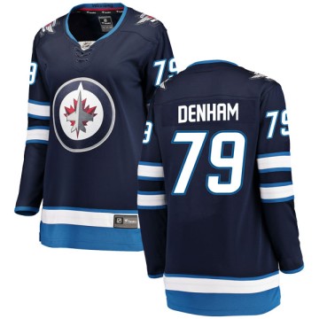 Breakaway Fanatics Branded Women's Brandon Denham Winnipeg Jets Home Jersey - Blue