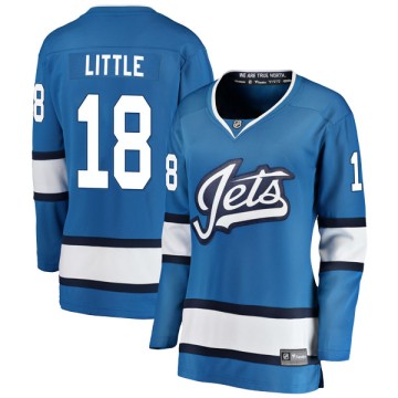 Breakaway Fanatics Branded Women's Bryan Little Winnipeg Jets Alternate Jersey - Blue