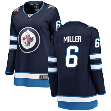 Breakaway Fanatics Branded Women's Colin Miller Winnipeg Jets Home Jersey - Blue