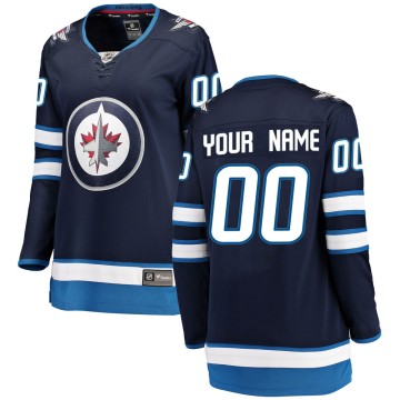 Breakaway Fanatics Branded Women's Custom Winnipeg Jets Custom Home Jersey - Blue