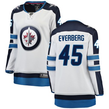 Breakaway Fanatics Branded Women's Dennis Everberg Winnipeg Jets Away Jersey - White