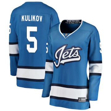 Breakaway Fanatics Branded Women's Dmitry Kulikov Winnipeg Jets Alternate Jersey - Blue