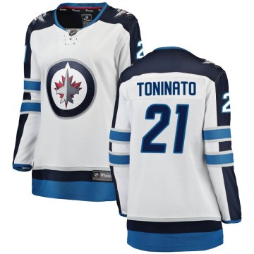 Breakaway Fanatics Branded Women's Dominic Toninato Winnipeg Jets Away Jersey - White