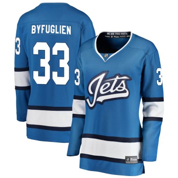 Breakaway Fanatics Branded Women's Dustin Byfuglien Winnipeg Jets Alternate Jersey - Blue