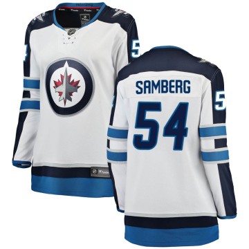 Breakaway Fanatics Branded Women's Dylan Samberg Winnipeg Jets Away Jersey - White