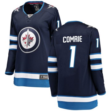 Breakaway Fanatics Branded Women's Eric Comrie Winnipeg Jets Home Jersey - Blue