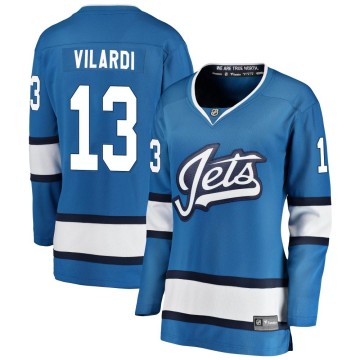 Breakaway Fanatics Branded Women's Gabriel Vilardi Winnipeg Jets Alternate Jersey - Blue