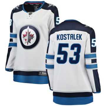 Breakaway Fanatics Branded Women's Jan Kostalek Winnipeg Jets Away Jersey - White