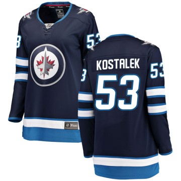 Breakaway Fanatics Branded Women's Jan Kostalek Winnipeg Jets Home Jersey - Blue