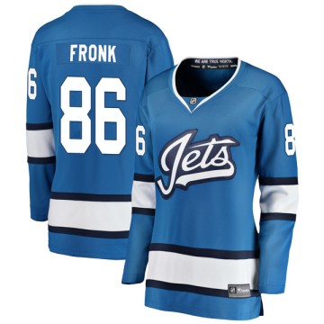 Breakaway Fanatics Branded Women's Jiri Fronk Winnipeg Jets Alternate Jersey - Blue