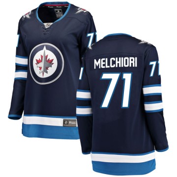 Breakaway Fanatics Branded Women's Julian Melchiori Winnipeg Jets Home Jersey - Blue