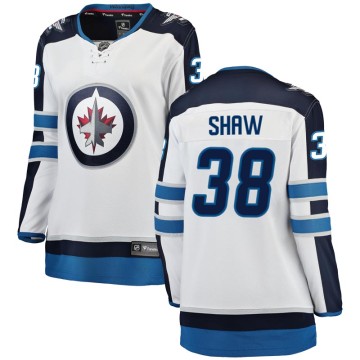 Breakaway Fanatics Branded Women's Logan Shaw Winnipeg Jets Away Jersey - White