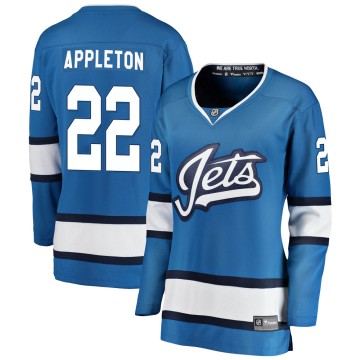 Breakaway Fanatics Branded Women's Mason Appleton Winnipeg Jets Alternate Jersey - Blue