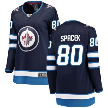 Breakaway Fanatics Branded Women's Michael Spacek Winnipeg Jets Home Jersey - Blue