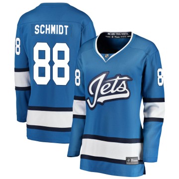 Breakaway Fanatics Branded Women's Nate Schmidt Winnipeg Jets Alternate Jersey - Blue
