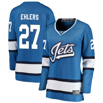 Breakaway Fanatics Branded Women's Nikolaj Ehlers Winnipeg Jets Alternate Jersey - Blue