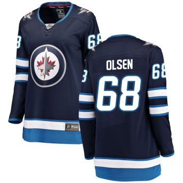 Breakaway Fanatics Branded Women's Ryan Olsen Winnipeg Jets Home Jersey - Blue