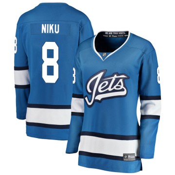 Breakaway Fanatics Branded Women's Sami Niku Winnipeg Jets Alternate Jersey - Blue