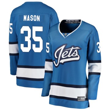 Breakaway Fanatics Branded Women's Steve Mason Winnipeg Jets Alternate Jersey - Blue
