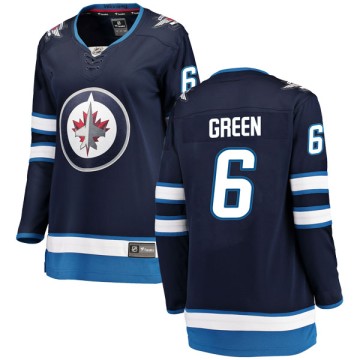 Breakaway Fanatics Branded Women's Ted Green Winnipeg Jets Home Jersey - Blue