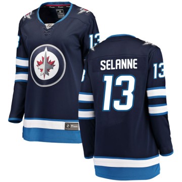 Breakaway Fanatics Branded Women's Teemu Selanne Winnipeg Jets Home Jersey - Blue
