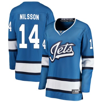 Breakaway Fanatics Branded Women's Ulf Nilsson Winnipeg Jets Alternate Jersey - Blue