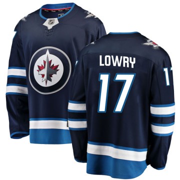 Breakaway Fanatics Branded Youth Adam Lowry Winnipeg Jets Home Jersey - Blue