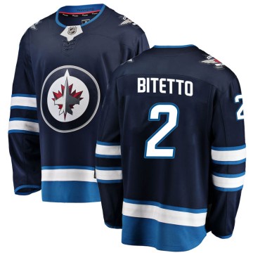 Breakaway Fanatics Branded Youth Anthony Bitetto Winnipeg Jets Home Jersey - Blue