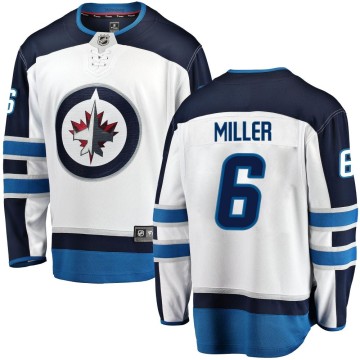 Breakaway Fanatics Branded Youth Colin Miller Winnipeg Jets Away Jersey - White