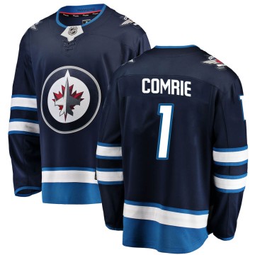 Breakaway Fanatics Branded Youth Eric Comrie Winnipeg Jets Home Jersey - Blue