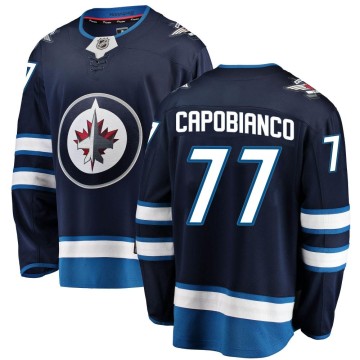 Breakaway Fanatics Branded Youth Kyle Capobianco Winnipeg Jets Home Jersey - Blue