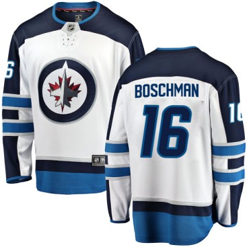 Breakaway Fanatics Branded Youth Laurie Boschman Winnipeg Jets Away Jersey - White