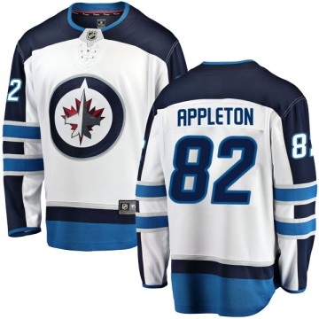 Breakaway Fanatics Branded Youth Mason Appleton Winnipeg Jets Away Jersey - White