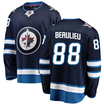 Breakaway Fanatics Branded Youth Nathan Beaulieu Winnipeg Jets Home Jersey - Blue