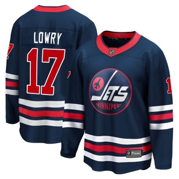 Premier Fanatics Branded Men's Adam Lowry Winnipeg Jets 2021/22 Alternate Breakaway Player Jersey - Navy