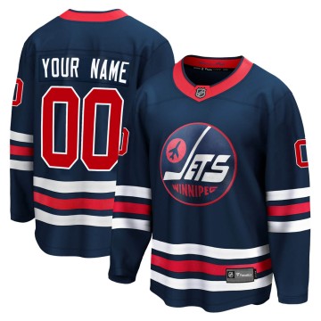Premier Fanatics Branded Men's Custom Winnipeg Jets Custom 2021/22 Alternate Breakaway Player Jersey - Navy