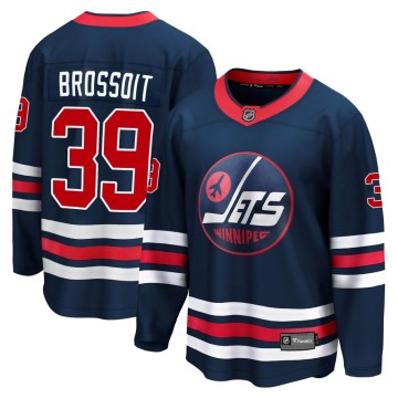 Premier Fanatics Branded Men's Laurent Brossoit Winnipeg Jets 2021/22 Alternate Breakaway Player Jersey - Navy