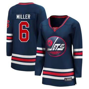 Premier Fanatics Branded Women's Colin Miller Winnipeg Jets 2021/22 Alternate Breakaway Player Jersey - Navy